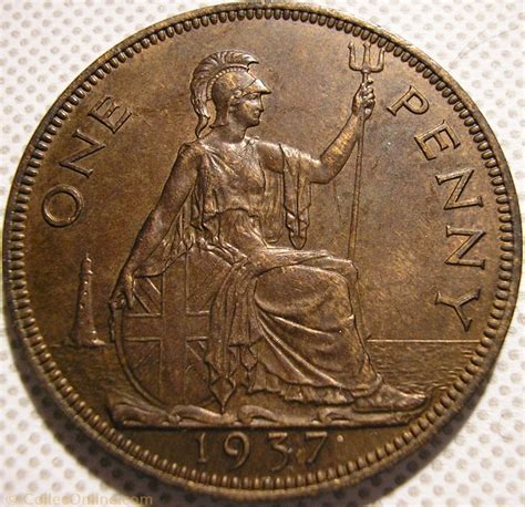 1 penny 1937|1937 england penny worth money.